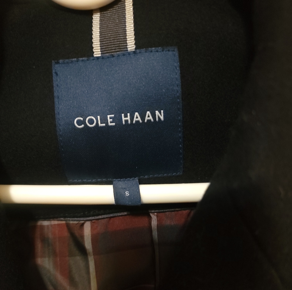 Cole Hann Mens sz S Pea Coat navy wool NWT Preppy - Picture 7 of 8
